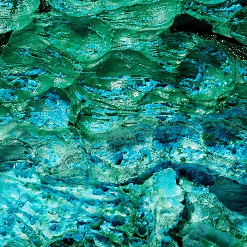 Malachite แร่หินลายหินอ่อนสีฟ้า