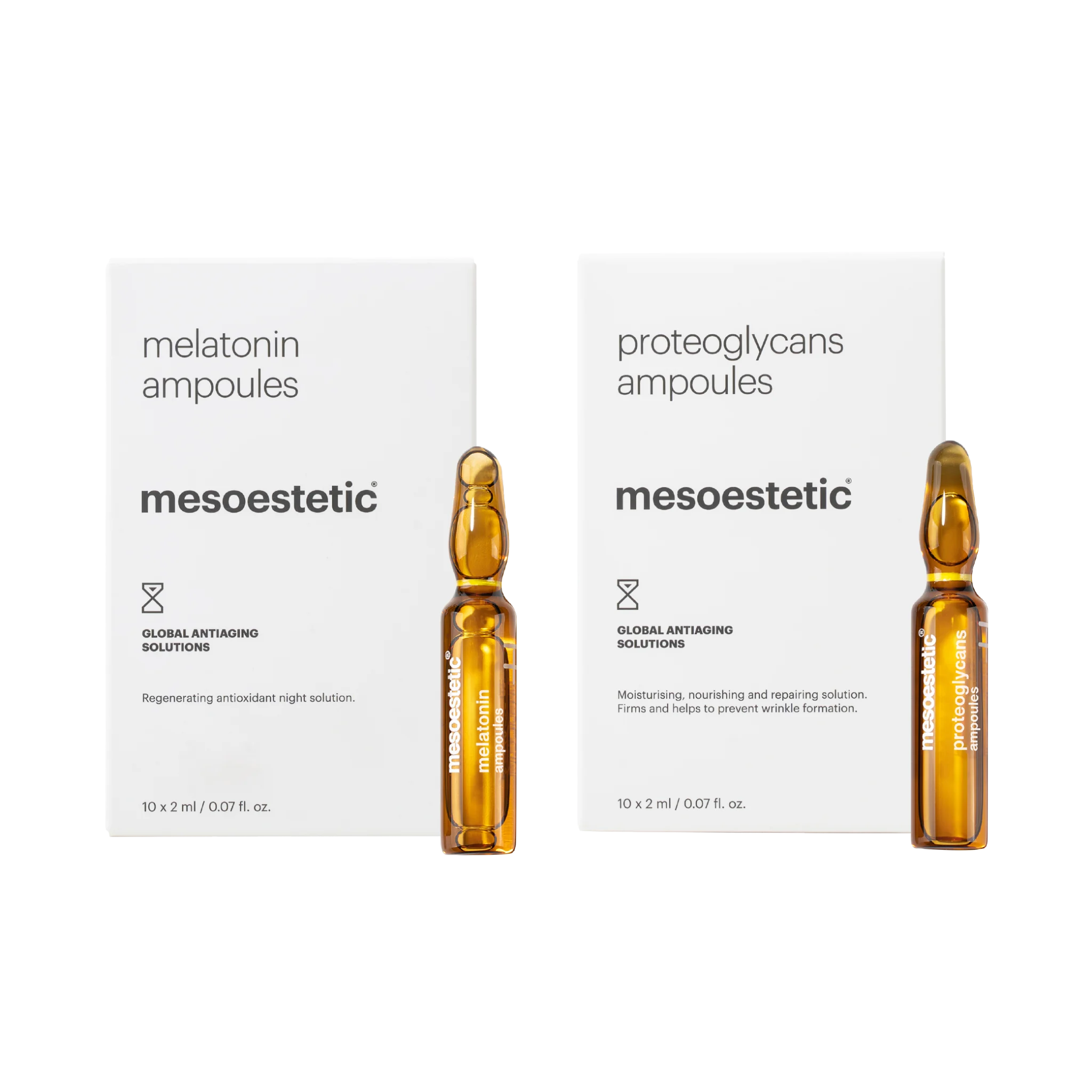 melatonin ampoules + proteoglycans ampoules.